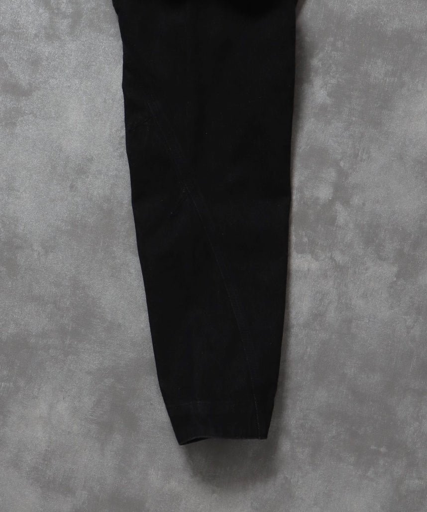 袖切り替えデニムJK / ジャケット デニム ジップ リベット ライトアウター 刺繍【セットアップ対応】 ブラック