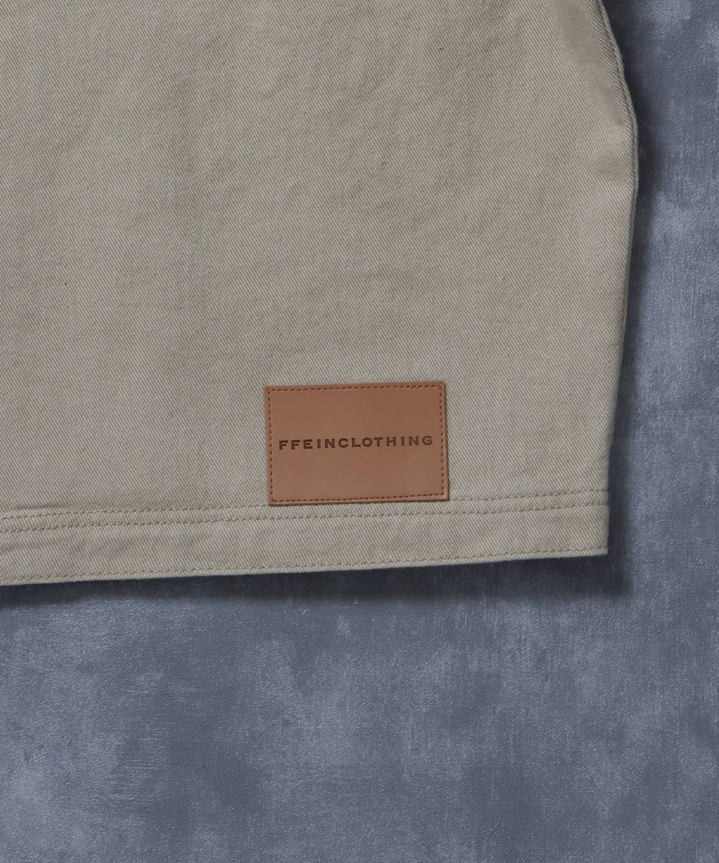 袖切り替えデニムJK / ジャケット デニム ジップ リベット ライトアウター 刺繍【セットアップ対応】 ベージュ