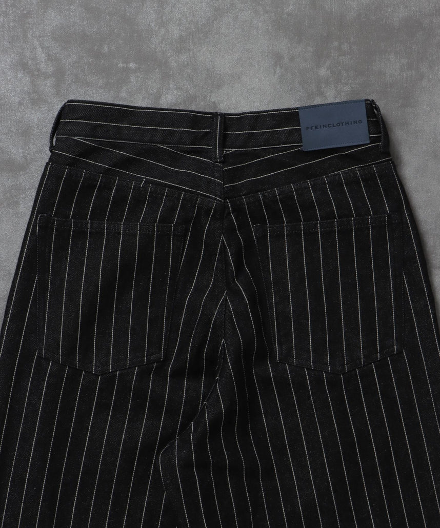 ワイドストレートタックデニムパンツ / デニム パンツ ボトムス ワイドシルエット デニム 【セットアップ対応】 柄80