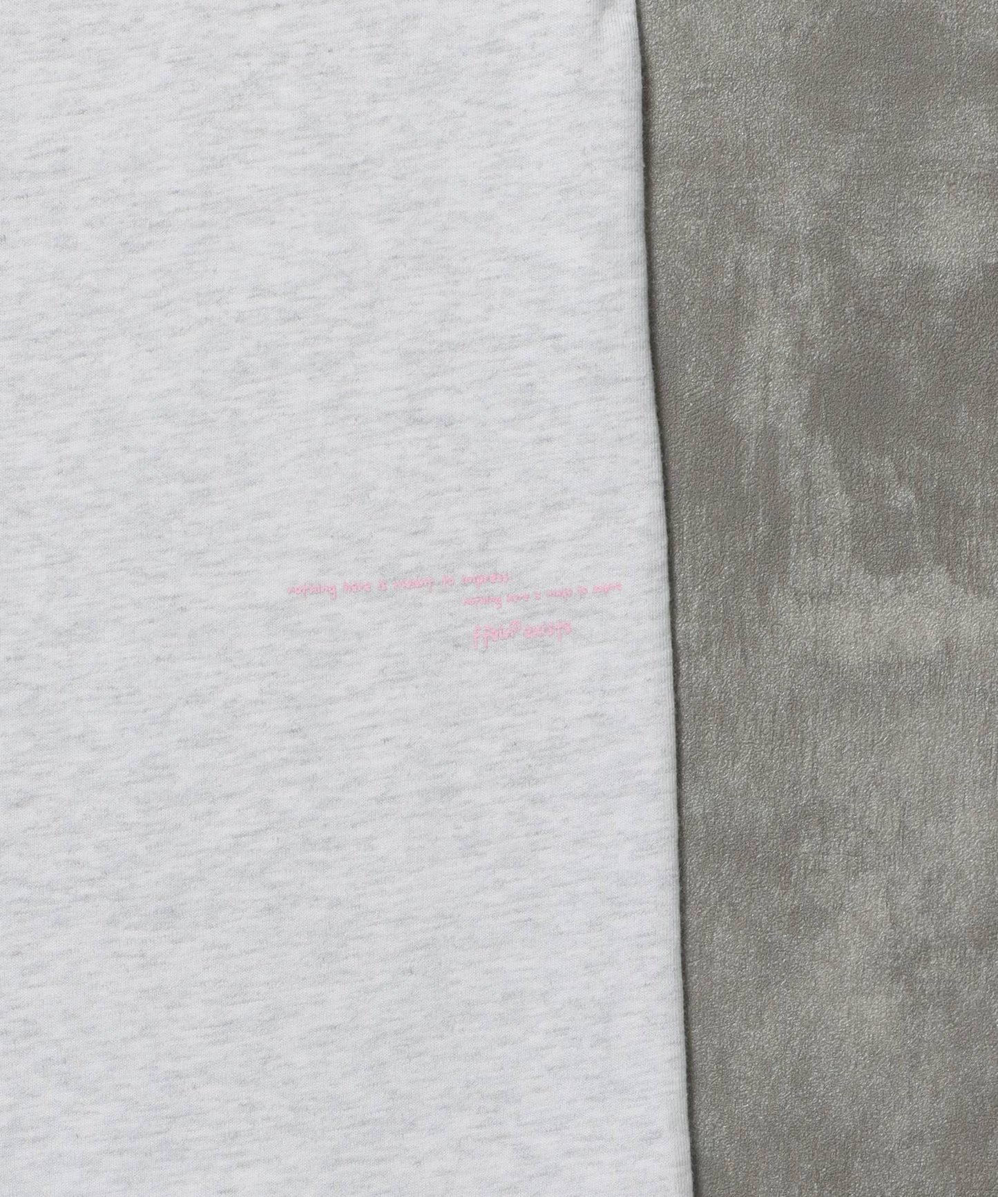 手書きメッセージショート丈Tシャツ / Tシャツ クルーネック 半袖 プリント 【短丈】 アッシュグレー