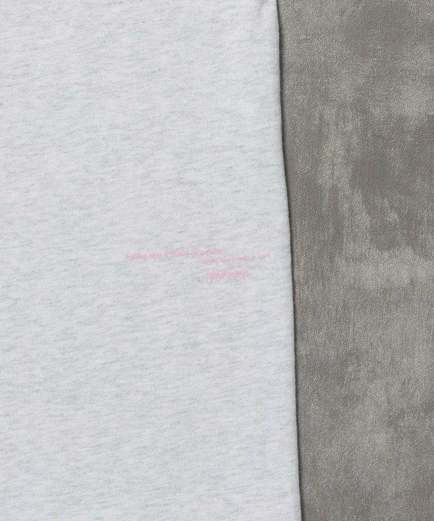 手書きメッセージショート丈Tシャツ / Tシャツ クルーネック 半袖 プリント 【短丈】 アッシュグレー