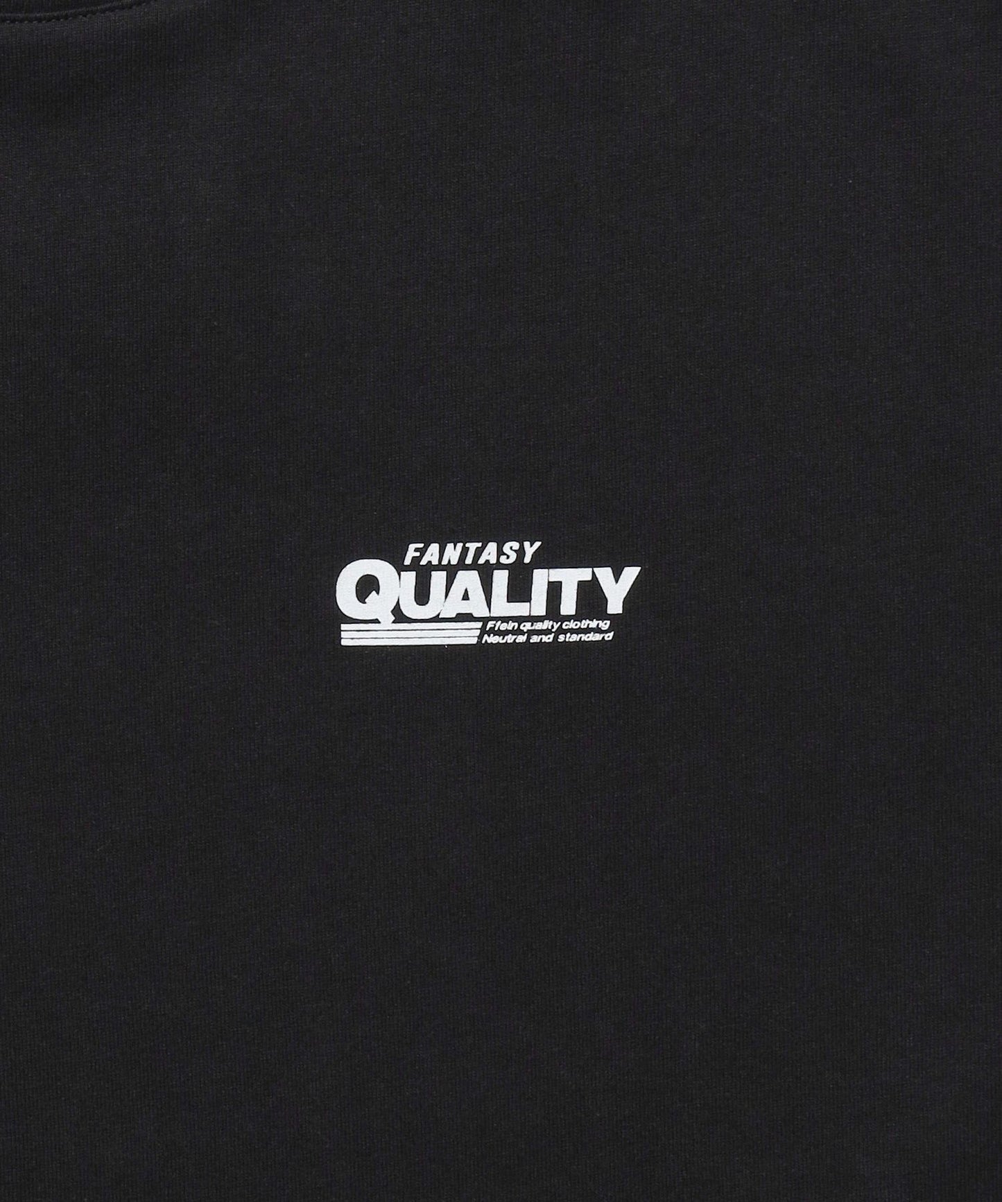 企業ロゴプリントオーバーサイズTシャツ / Tシャツ クルーネック 半袖 プリント 【短丈】 ブラック