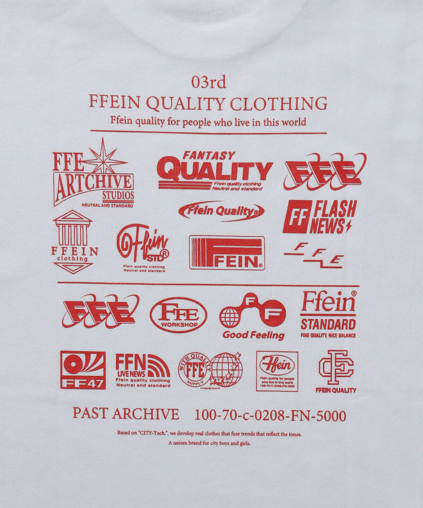 企業ロゴプリントオーバーサイズTシャツ / Tシャツ クルーネック 半袖 プリント 【短丈】 柄80
