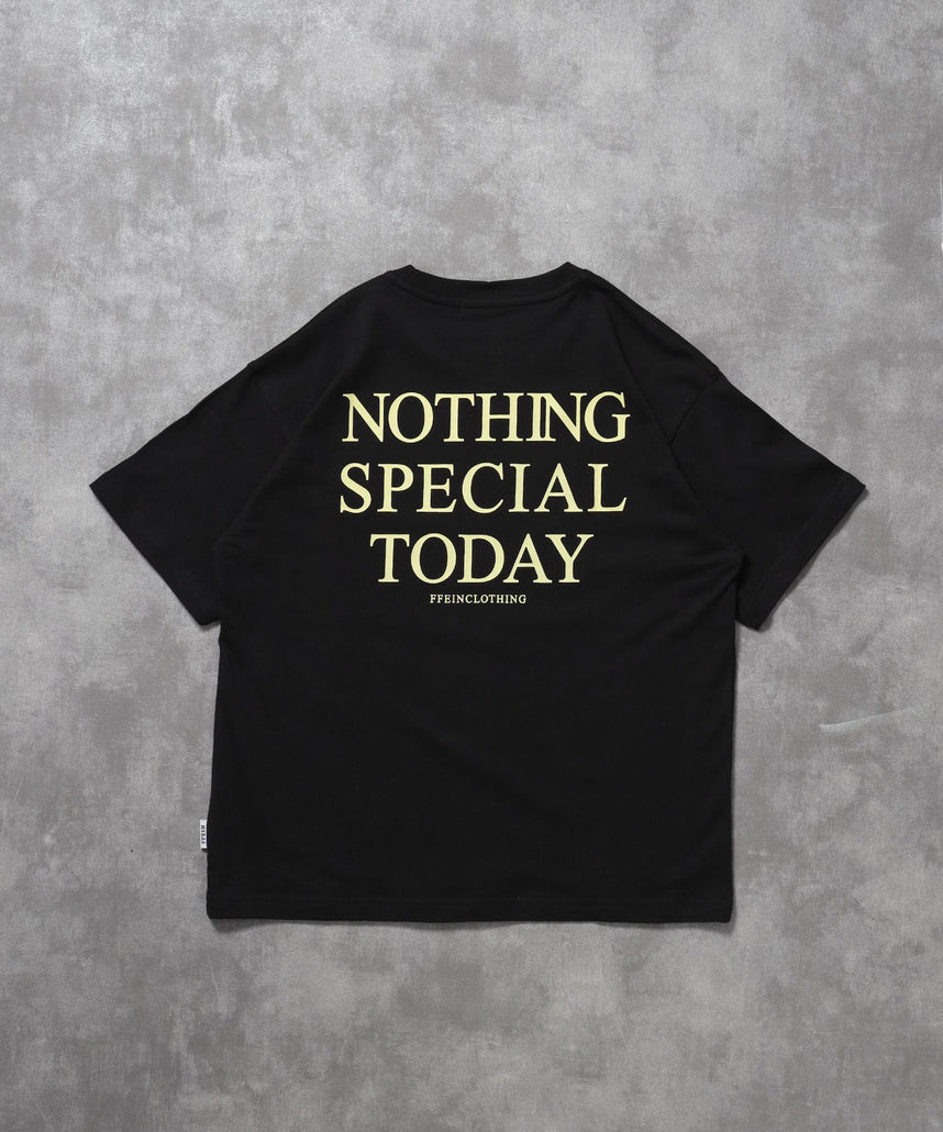 【FFEIN(フェイン)】アメリカンプリントロゴショート丈Tシャツ/ Tシャツ クルーネック 半袖 プリント 【短丈】 ブラック