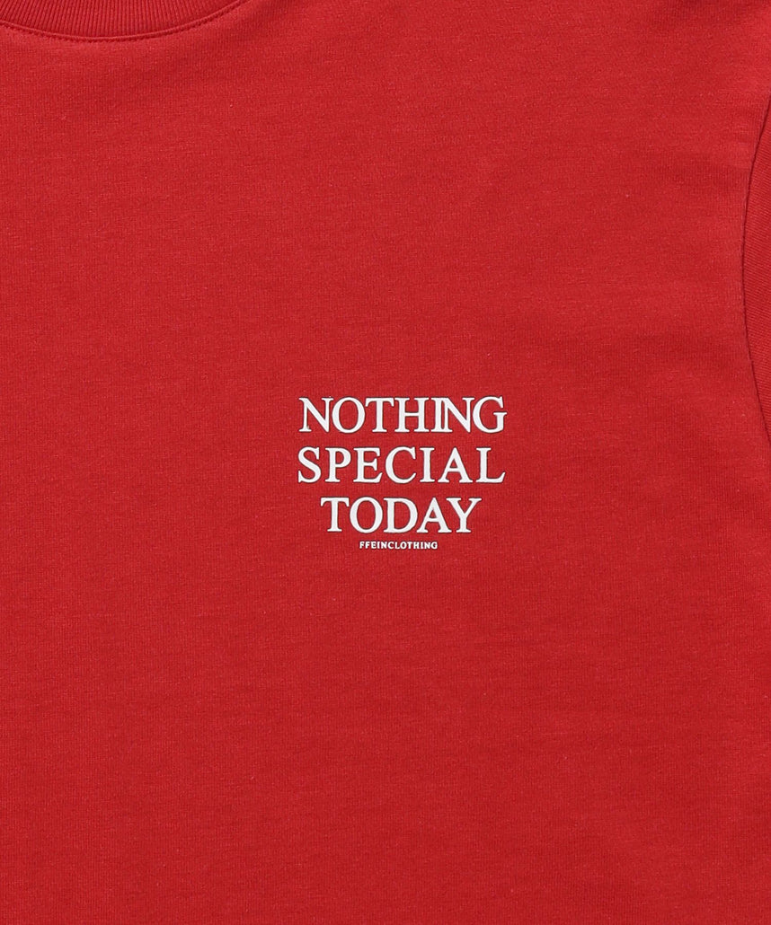 アメリカンプリントロゴショート丈Tシャツ/ Tシャツ クルーネック 半袖 プリント 【短丈】 レッド