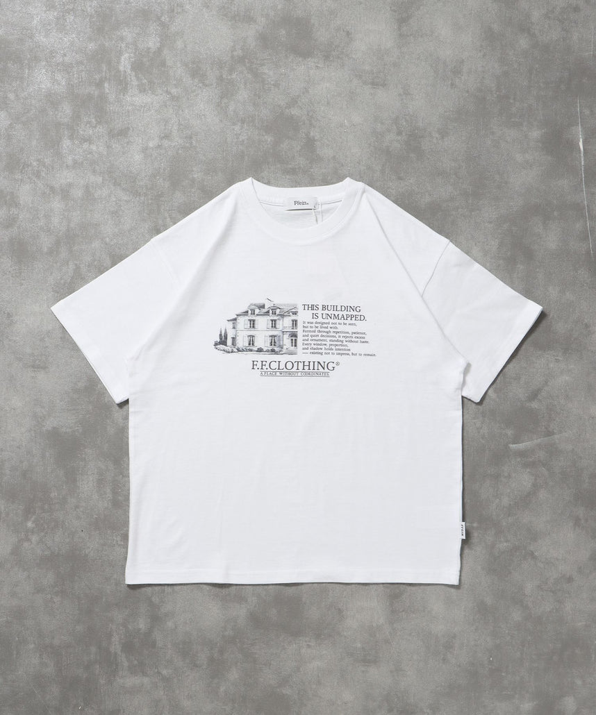 【FFEIN(フェイン)】メッセージロゴショート丈Tシャツ / Tシャツ クルーネック 半袖 刺繍 花柄 【短丈】 ホワイト