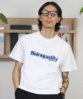センターデカロゴ3D刺繍ショート丈Tシャツ/ Tシャツ クルーネック 半袖 刺繍 【短丈】 ホワイト