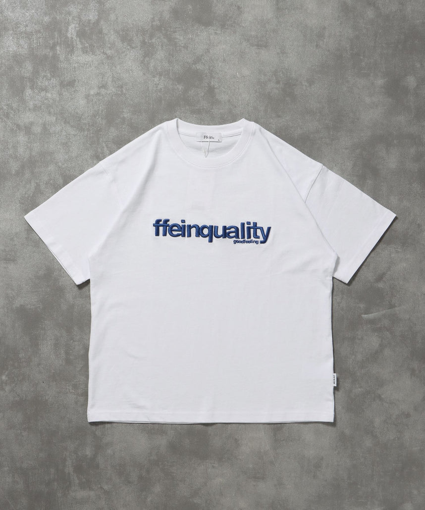FFEIN(フェイン)】センターデカロゴ3D刺繍ショート丈Tシャツ/ Tシャツ