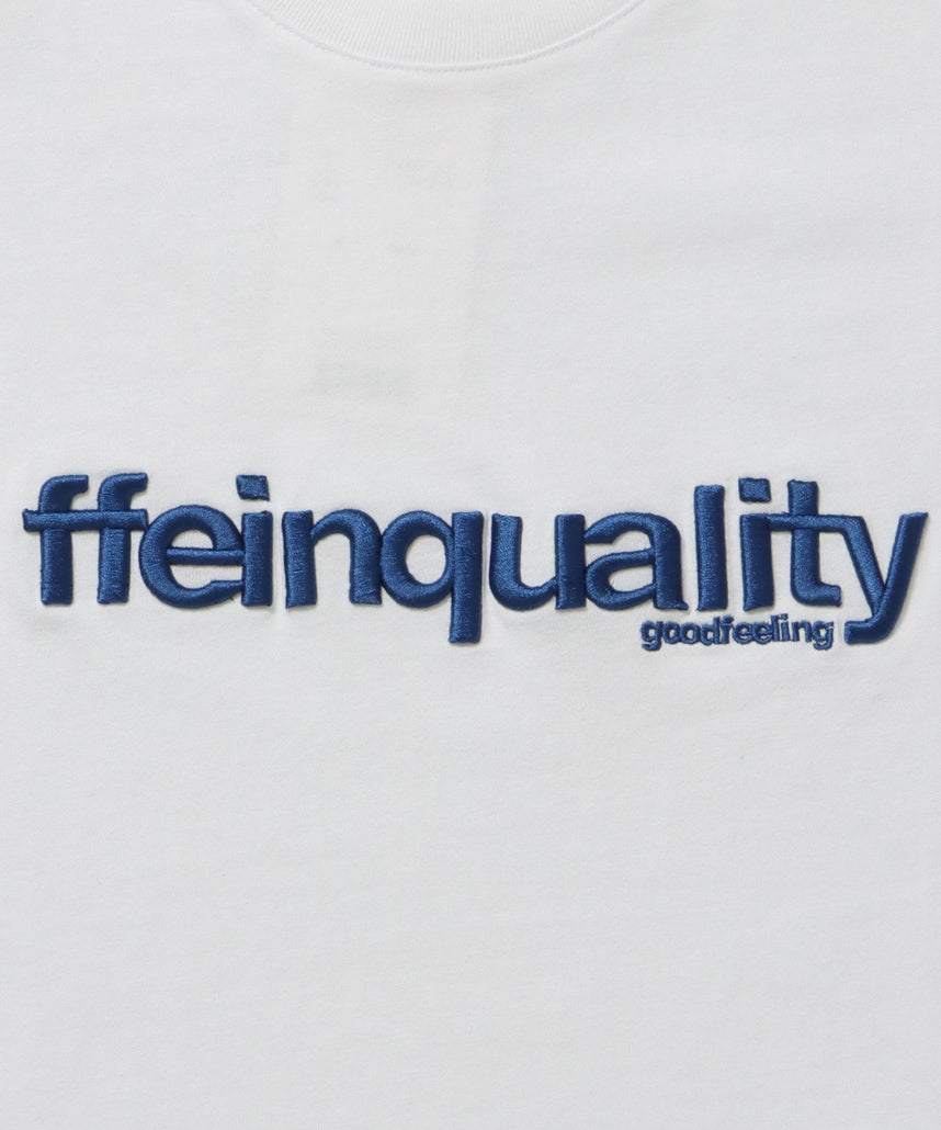 FFEIN(フェイン)】センターデカロゴ3D刺繍ショート丈Tシャツ/ Tシャツ