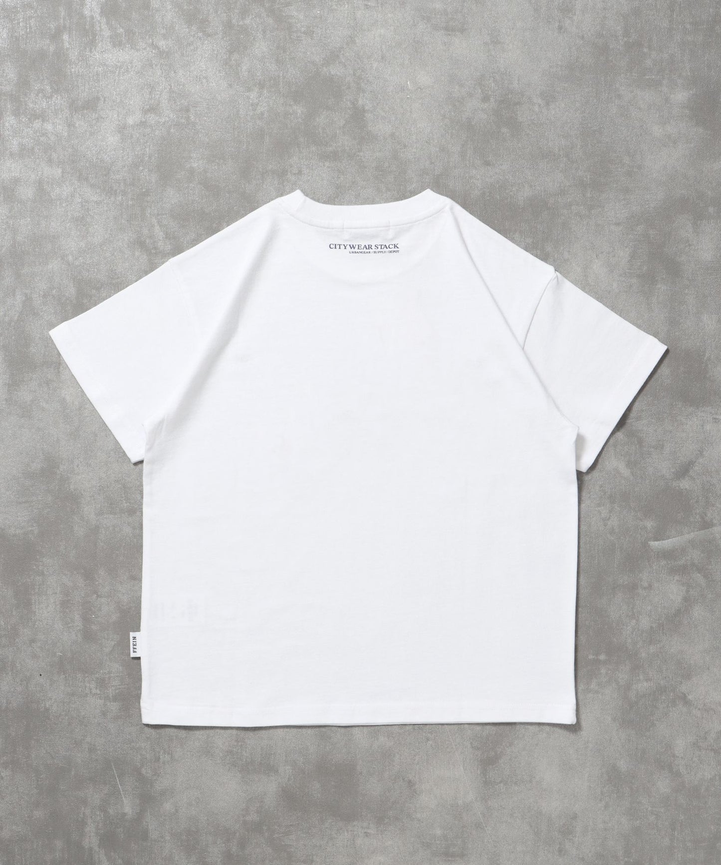 ユニバーサルロゴショート丈Tシャツ/ Tシャツ クルーネック 半袖 プリント 刺繍 チェック 【短丈】 柄80