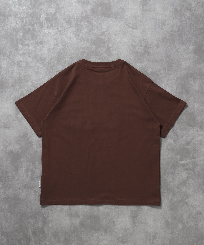 FFEIN(フェイン)】ぼかしロゴショート丈Tシャツ / Tシャツ クルー