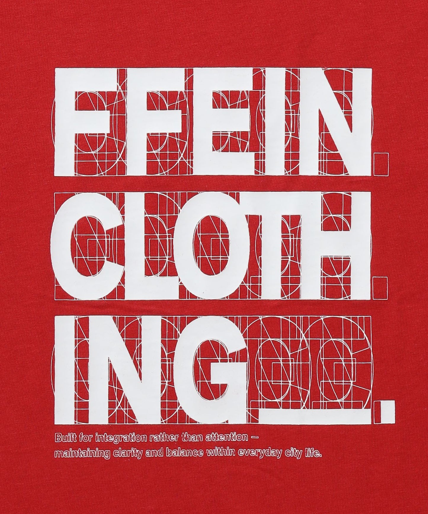 線画グラフィックロゴショート丈Tシャツ / Tシャツ クルーネック 半袖 プリント 【短丈】 レッド