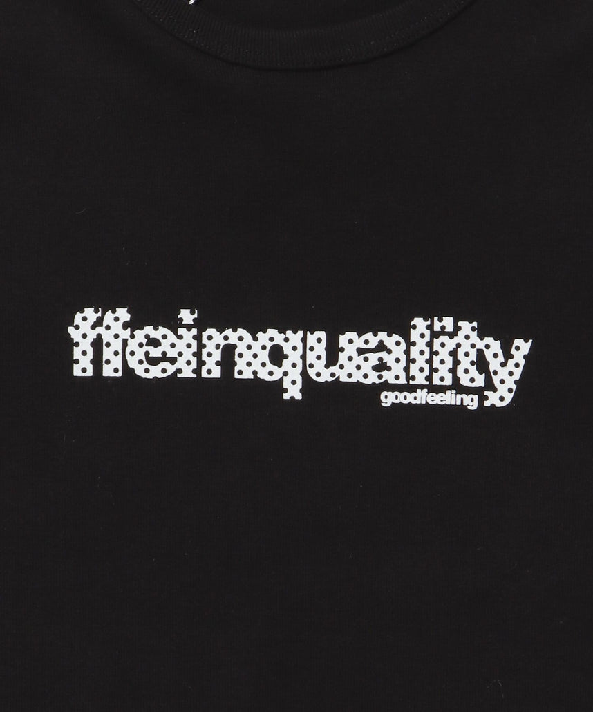 テレコリブレディースTシャツ / 半袖 レディース クルーネック プリント ピチT ちびT 短丈 ブラック
