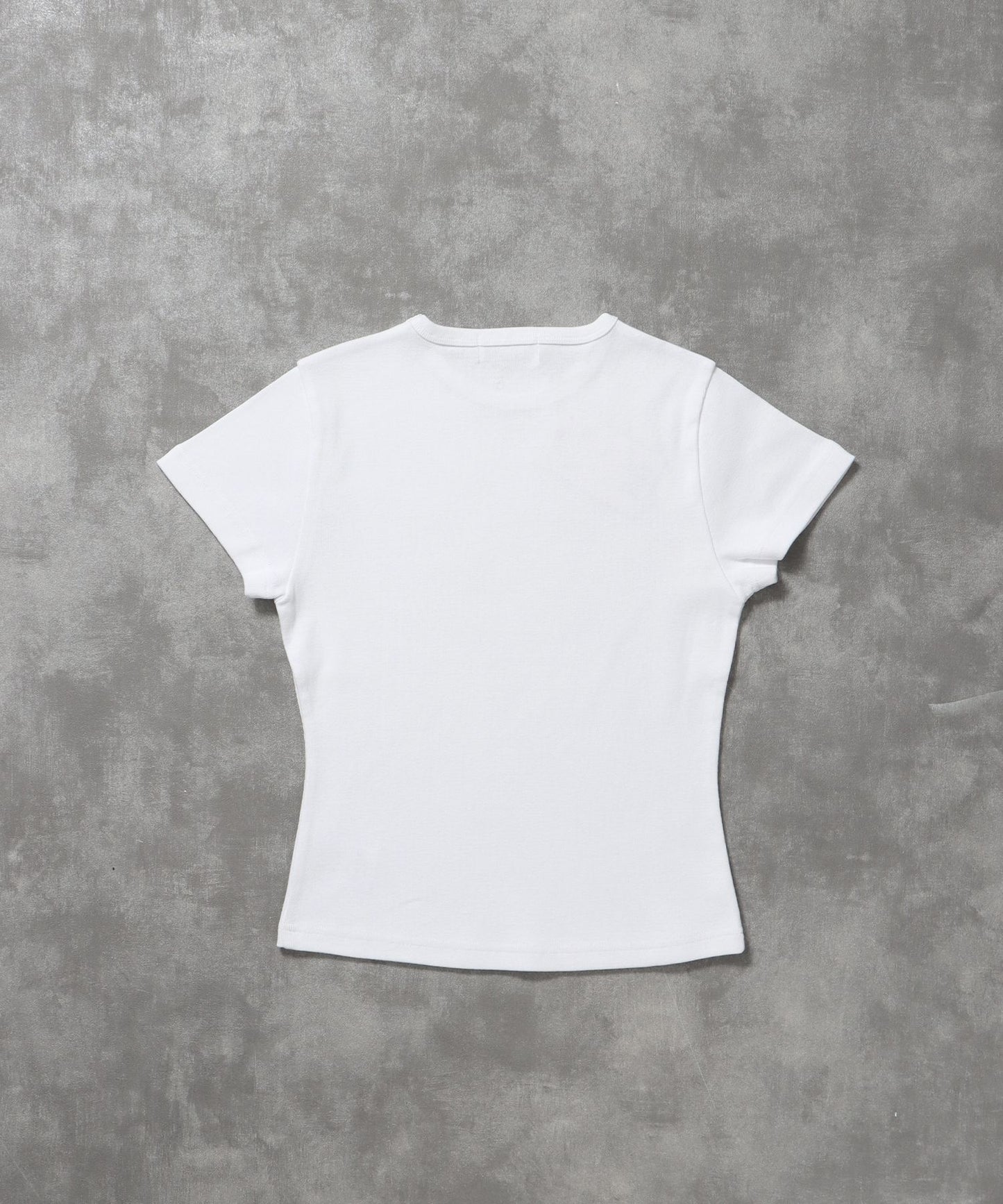 テレコリブレディースTシャツ / 半袖 レディース クルーネック プリント ピチT ちびT 短丈 ホワイト