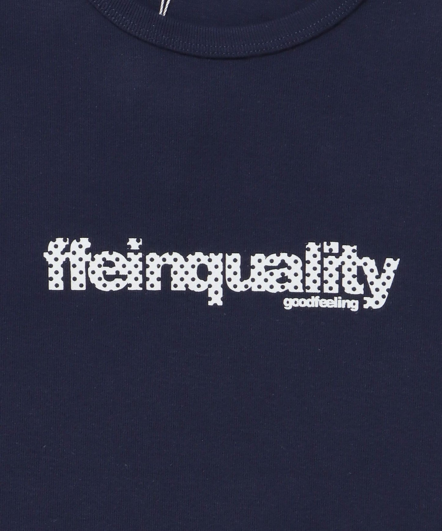 テレコリブレディースTシャツ / 半袖 レディース クルーネック プリント ピチT ちびT 短丈 ネイビー
