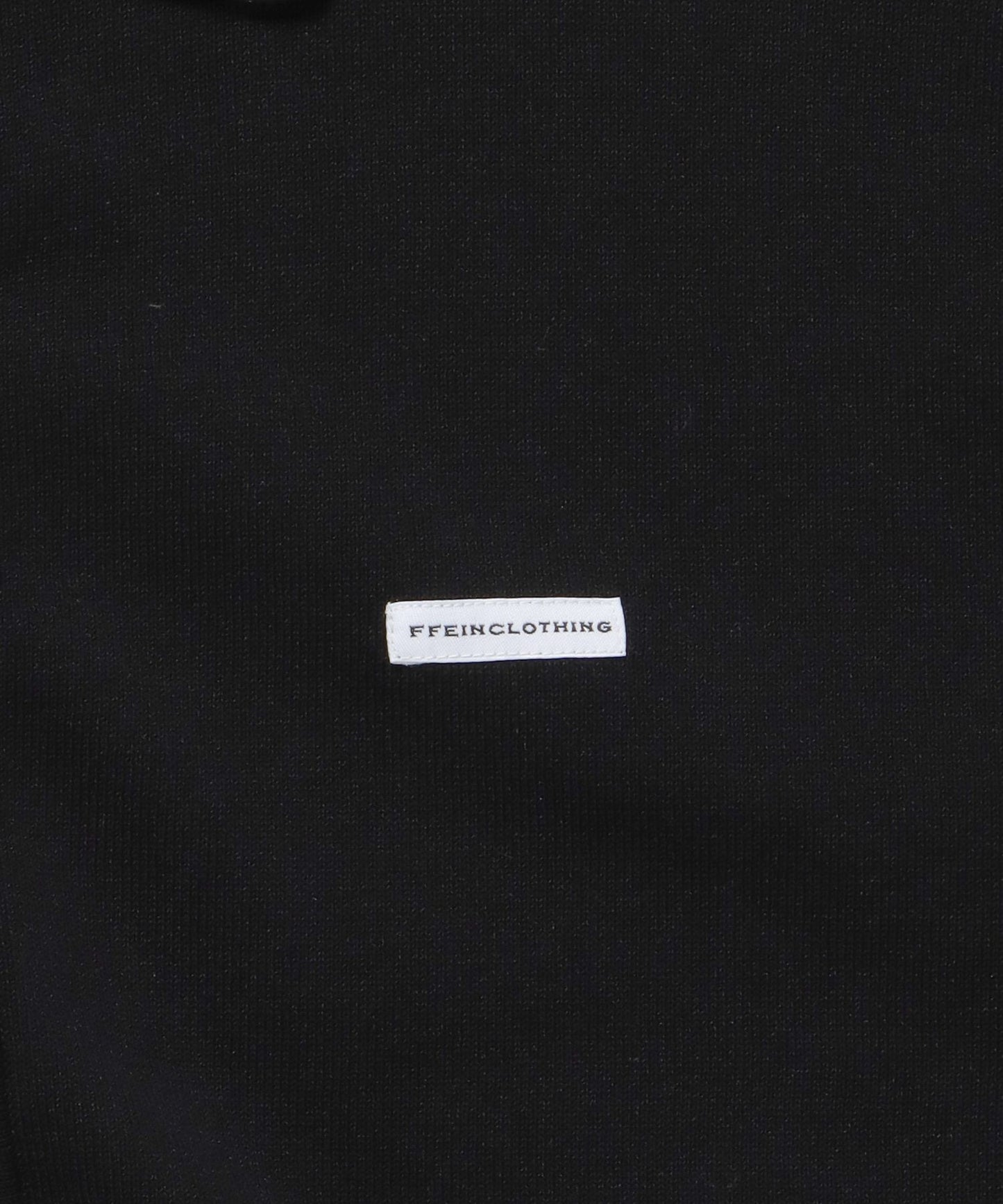 襟付きダブルリブニットカーディガン / ニット カーディガン ダブルリブ ボタン ピス ポケット ブラック