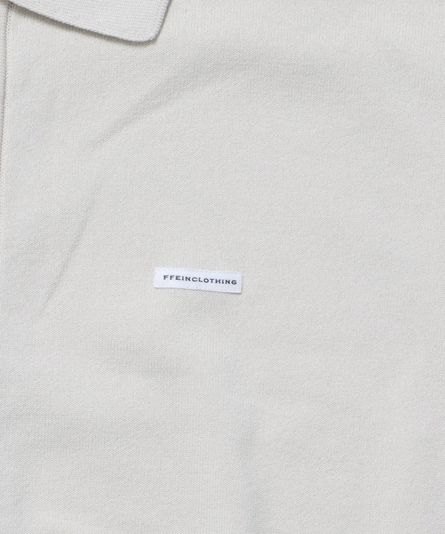 襟付きダブルリブニットカーディガン / ニット カーディガン ダブルリブ ボタン ピス ポケット ライトグレー