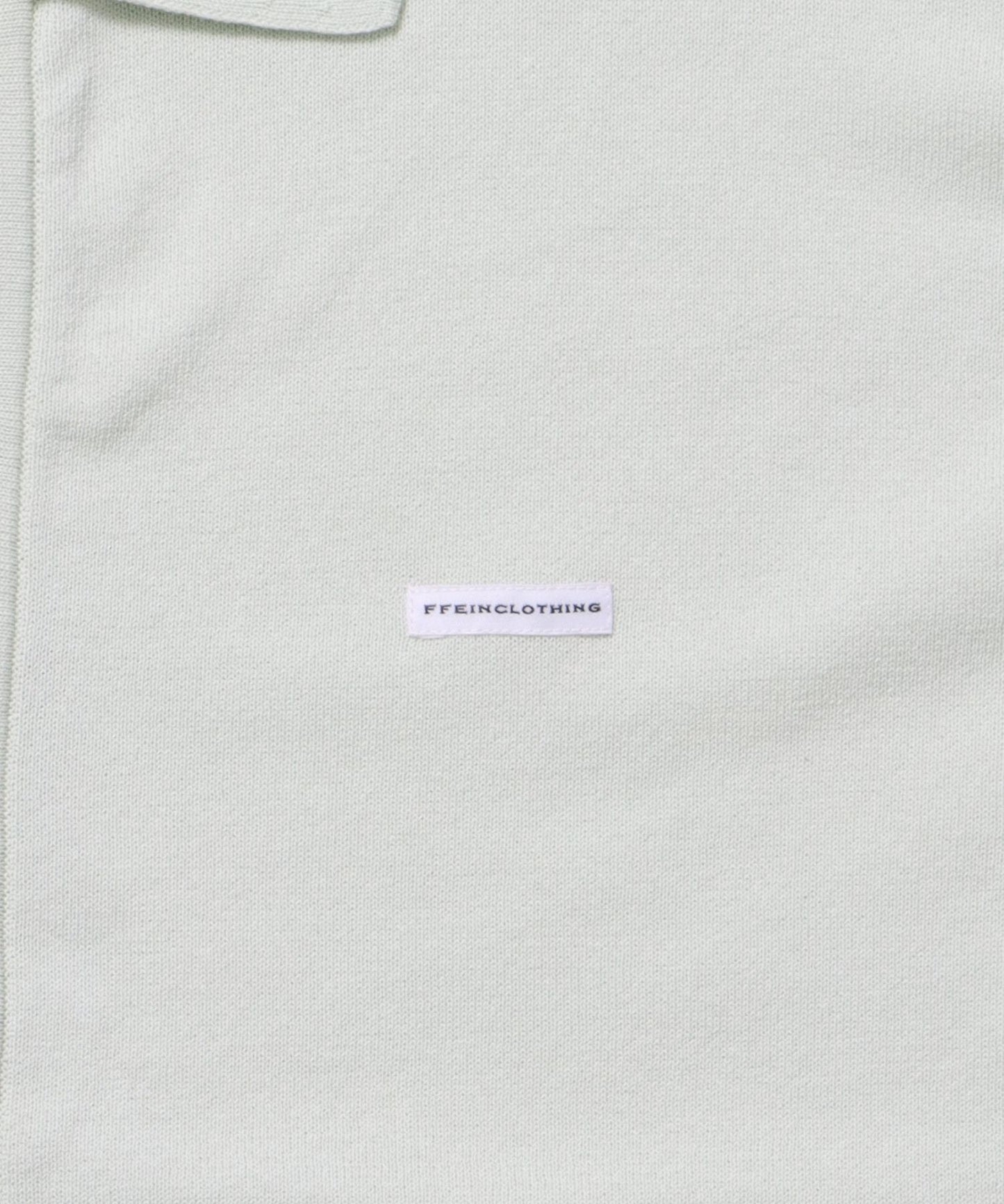 襟付きダブルリブニットカーディガン / ニット カーディガン ダブルリブ ボタン ピス ポケット ミント