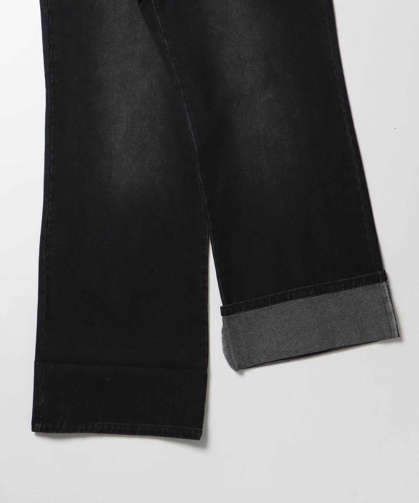 ※WEB限定 /  ロールアップスタッズデニム / sqnz star roll-up denim ブラック