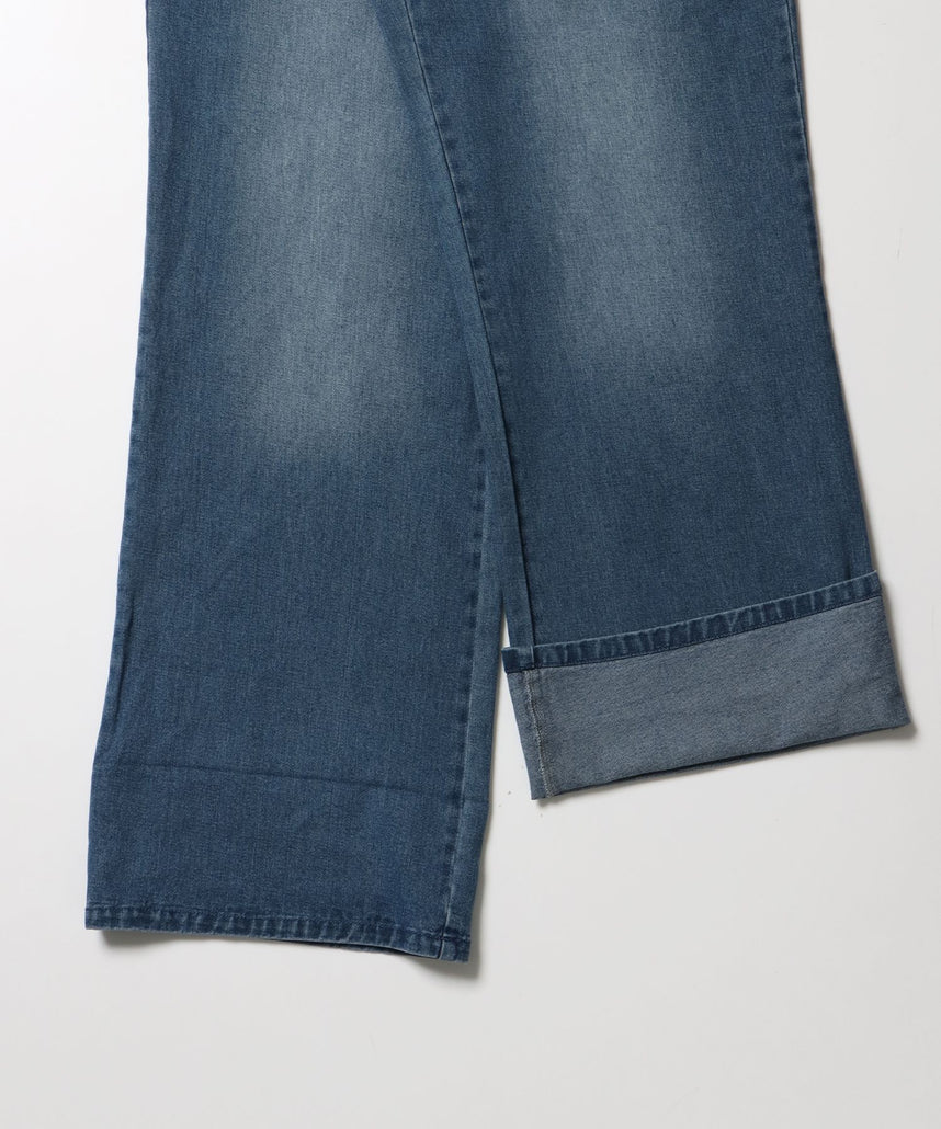 WEB限定 / ロールアップスタッズデニム / sqnz star roll-up denim