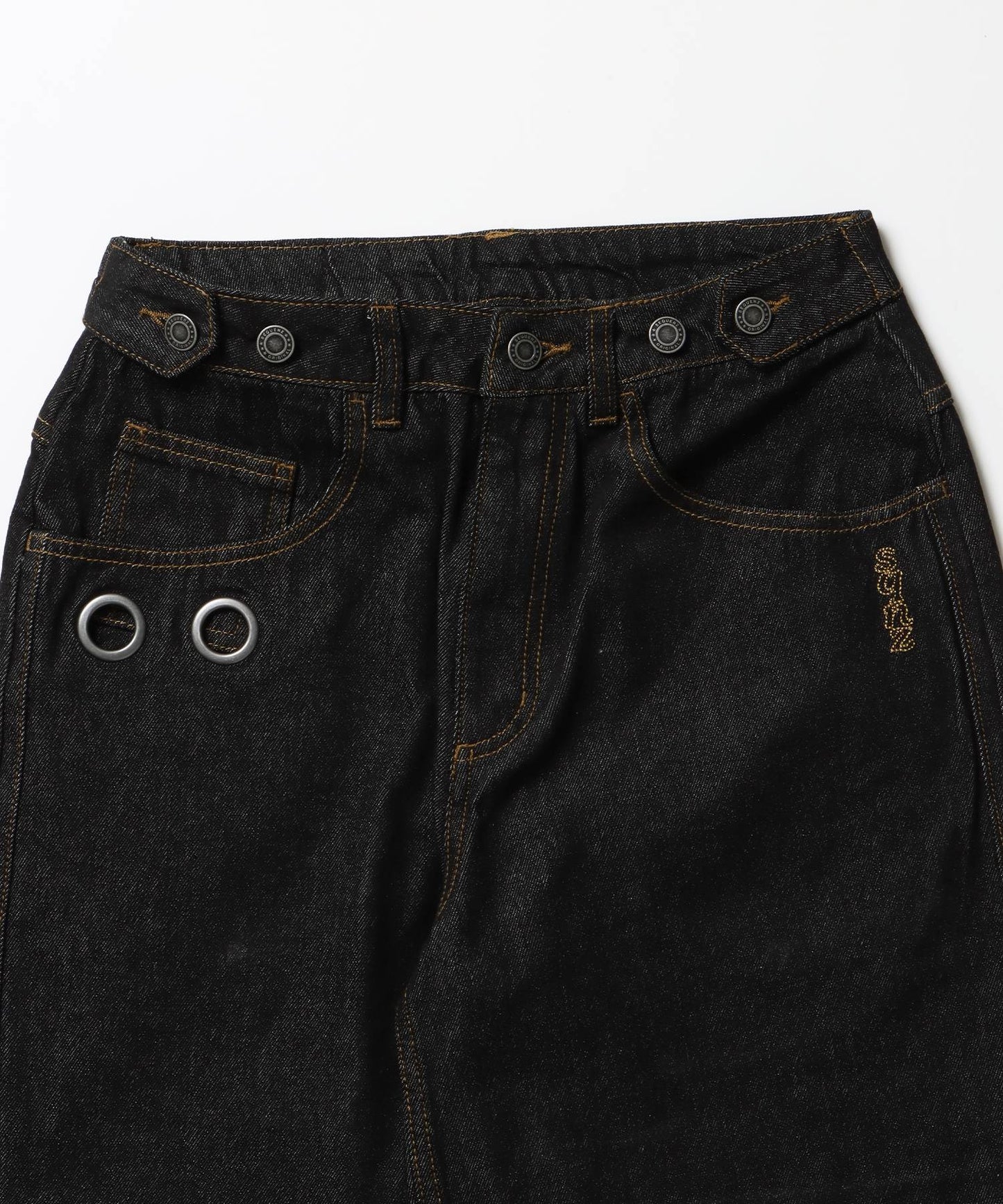 ※WEB限定 / タックワイドデニムパンツ / sqnz tucked denim pants ブラック