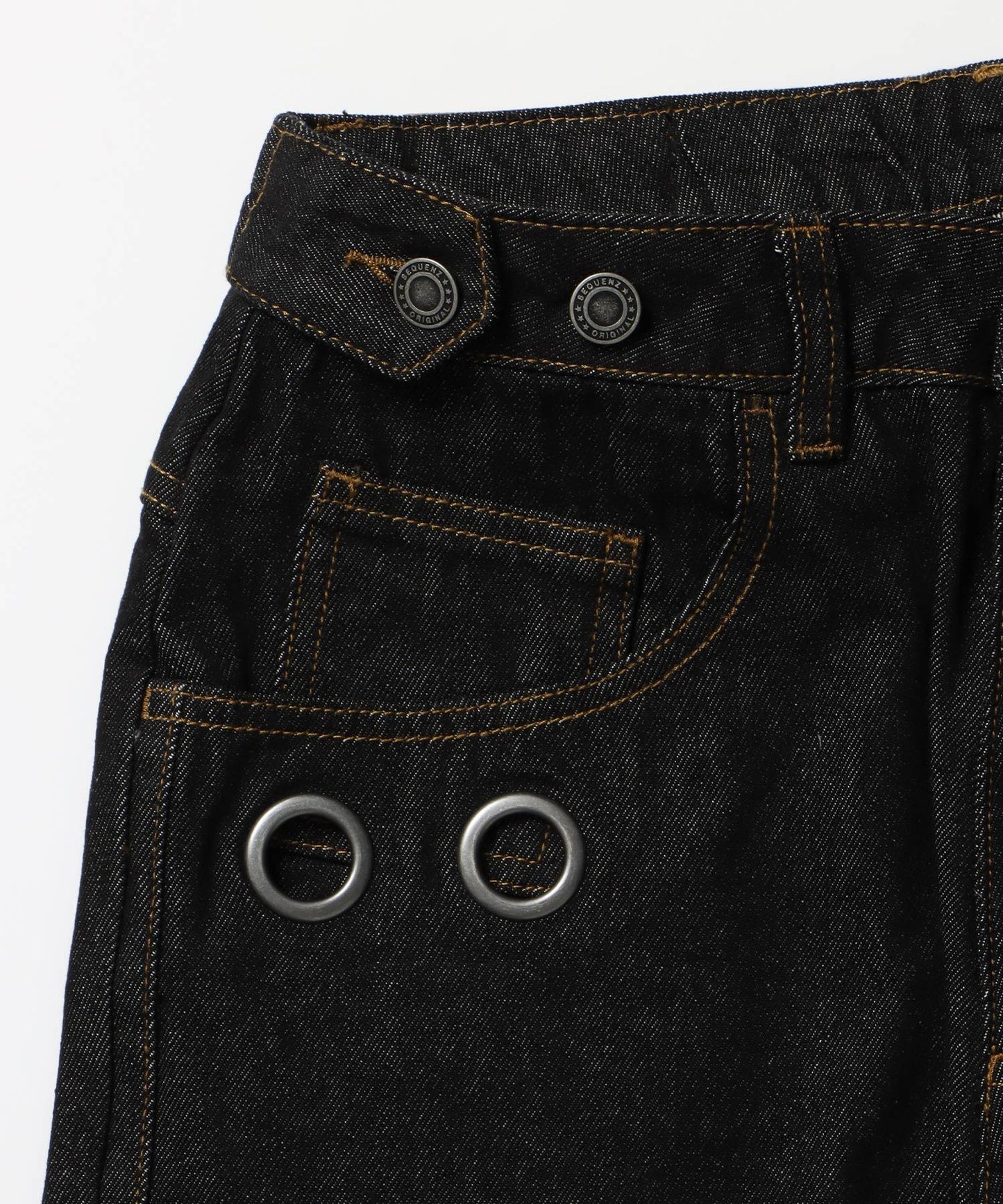 ※WEB限定 / タックワイドデニムパンツ / sqnz tucked denim pants ブラック