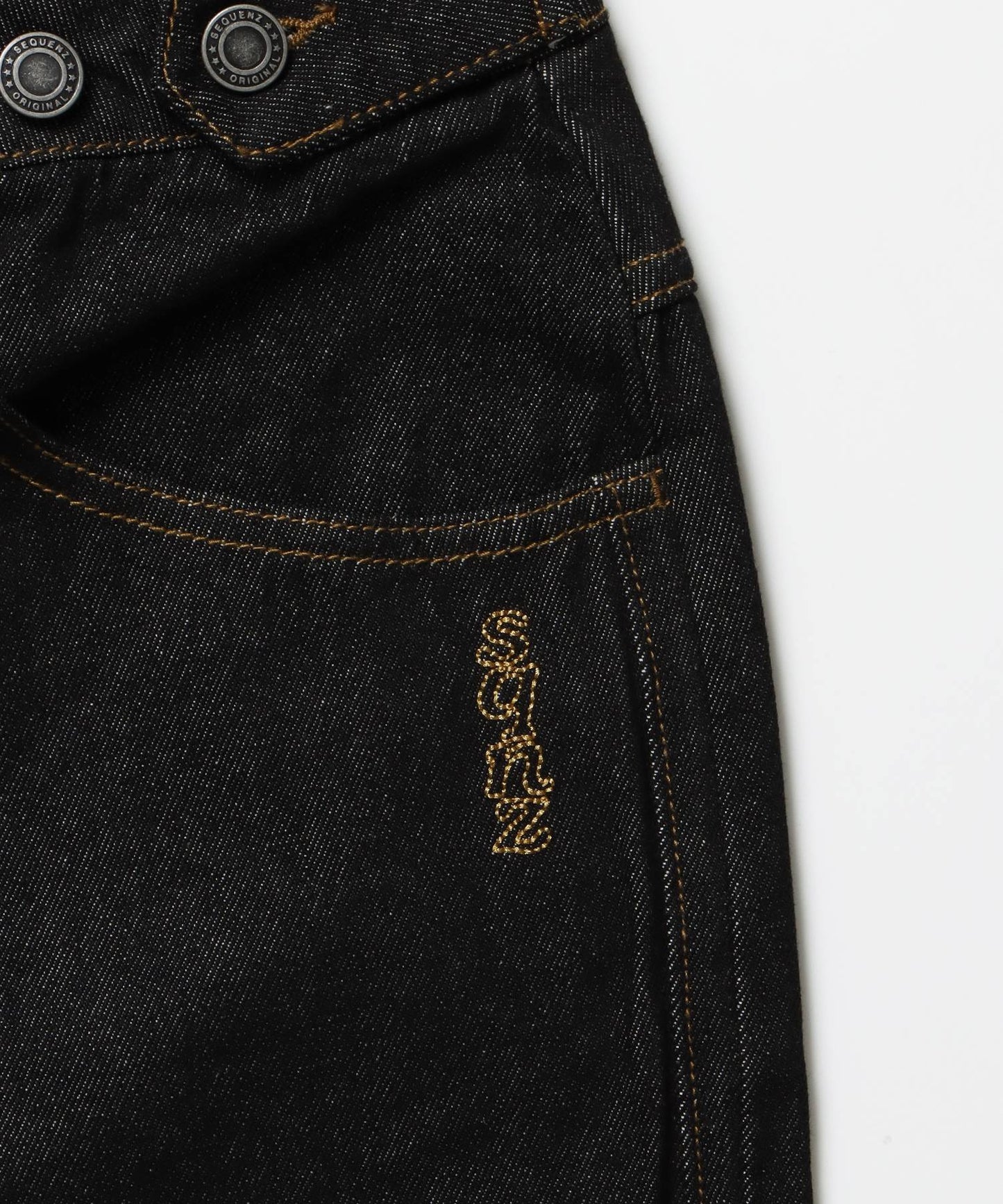 ※WEB限定 / タックワイドデニムパンツ / sqnz tucked denim pants ブラック