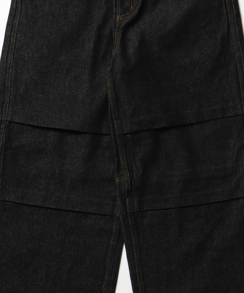 ※WEB限定 / タックワイドデニムパンツ / sqnz tucked denim pants ブラック