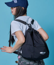 ≪予約商品≫sqnz 2way knapsack / ユニセックス ナップサック リュック 雑貨 バック 2WAY ドローコード ブラック