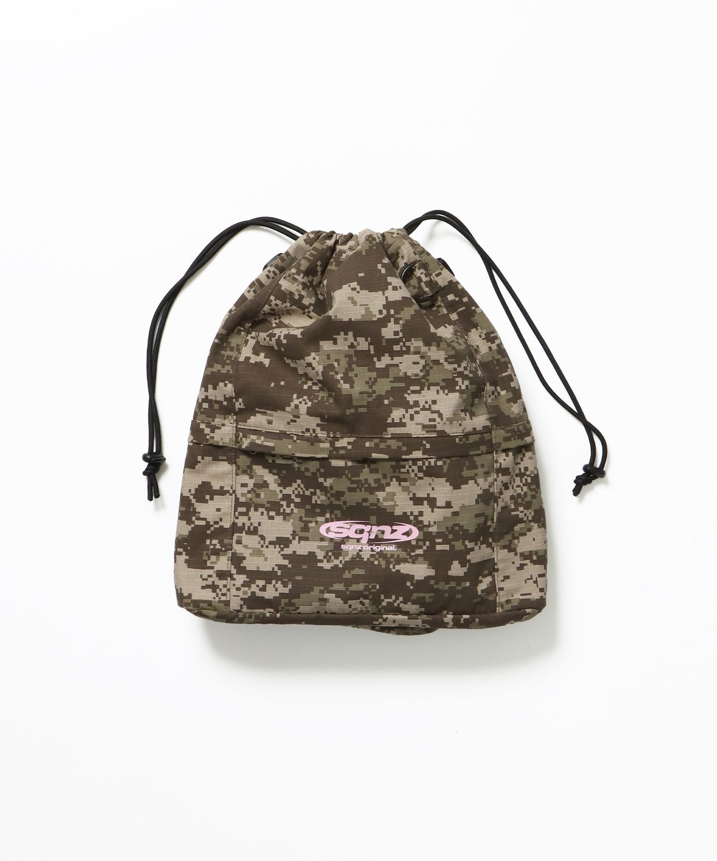 【sqnz（エスキュンズ）】sqnz 2way knapsack / ユニセックス ナップサック リュック 雑貨 バック 2WAY ドローコード 柄80