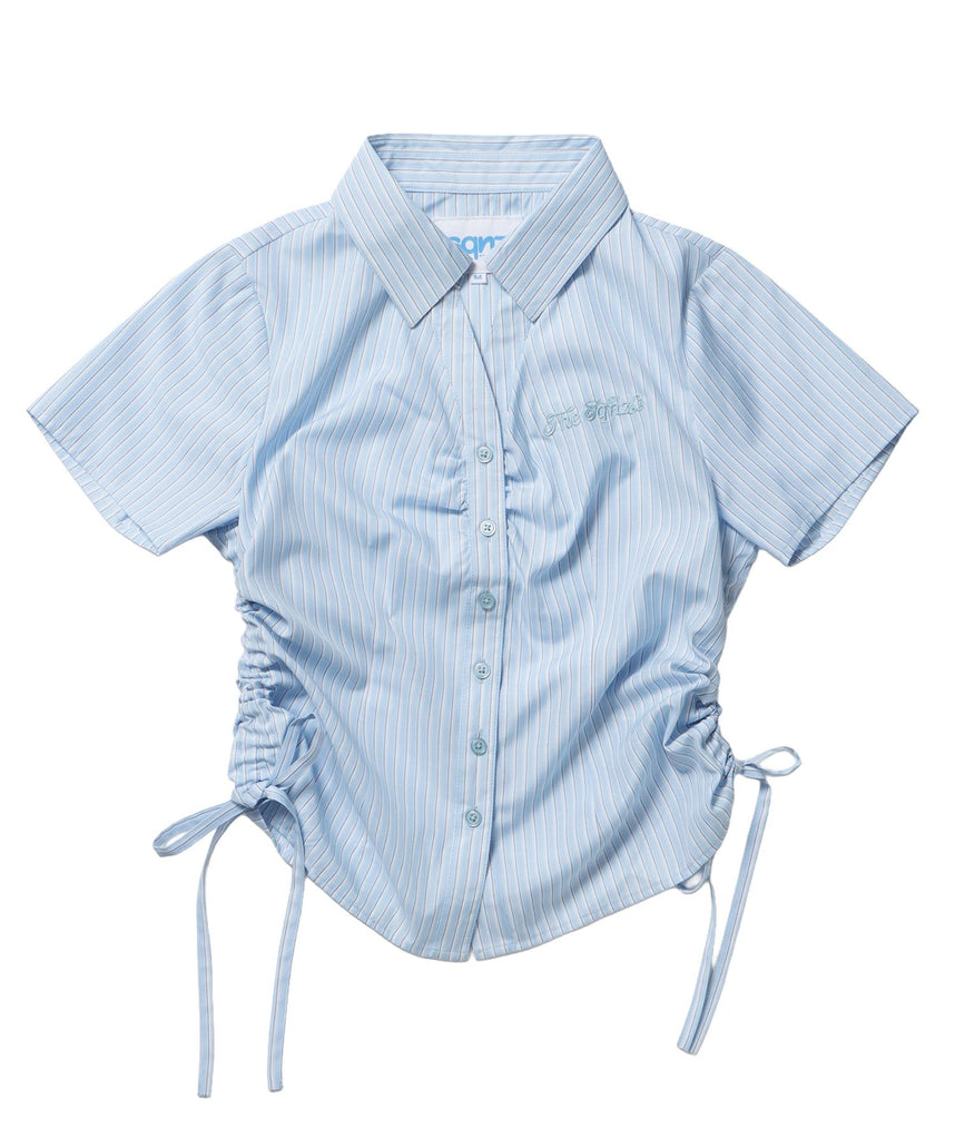 WEB限定 / レディースストライプ半袖シャツ / sqnz shearing stripe