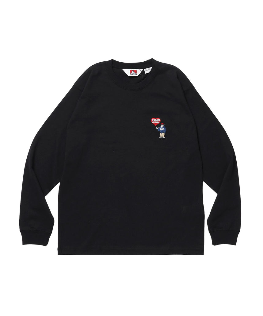 BEN DAVIS（ベンデイビス）】HEART GORILLA L/S TEE / クルーネック