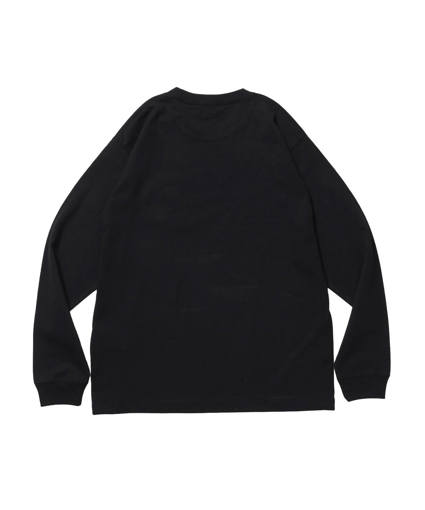 HEART GORILLA L/S TEE / クルーネック ロンT 長袖 刺繍 ワンポイント ユニセックス レギュラーシルエット ブラック