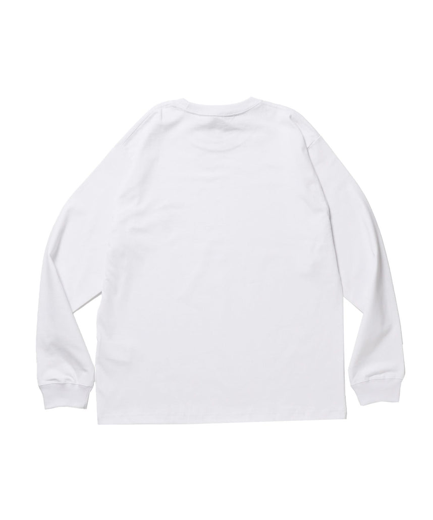 HEART GORILLA L/S TEE / クルーネック ロンT 長袖 刺繍 ワンポイント ユニセックス レギュラーシルエット ホワイト