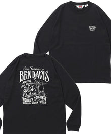 PAINTER’S SIGN L/S TEE / ロンT クルーネック 長袖 ワンポイント プリント ユニセックス ブラック