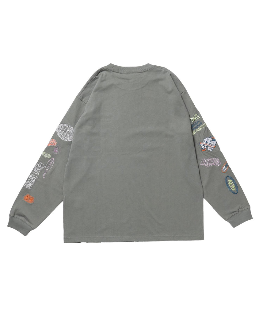 276◆稀少品タッド・デービス インペリアルTAD DAVIS IMPERIAL BEN DAVIS（ベンデイビス）】SLEEVE EMB WIDE L/S TEE / ロンT クルー