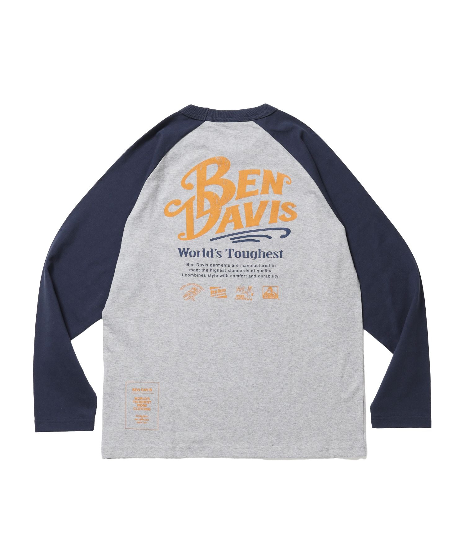BEN DAVIS（ベンデイビス）】RIDERS RAGLAN L/S TEE / ロンT クルー