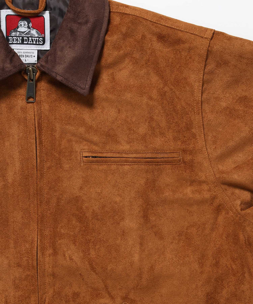 FAUX SUEDE WORK JACKET / ワーク ジャケット ジップ スウェード ポケット ベージュ系その他3