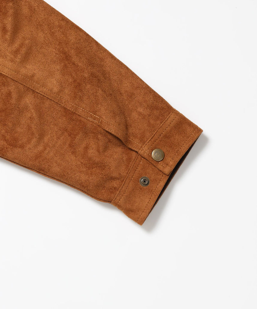 FAUX SUEDE WORK JACKET / ワーク ジャケット ジップ スウェード ポケット ベージュ系その他3