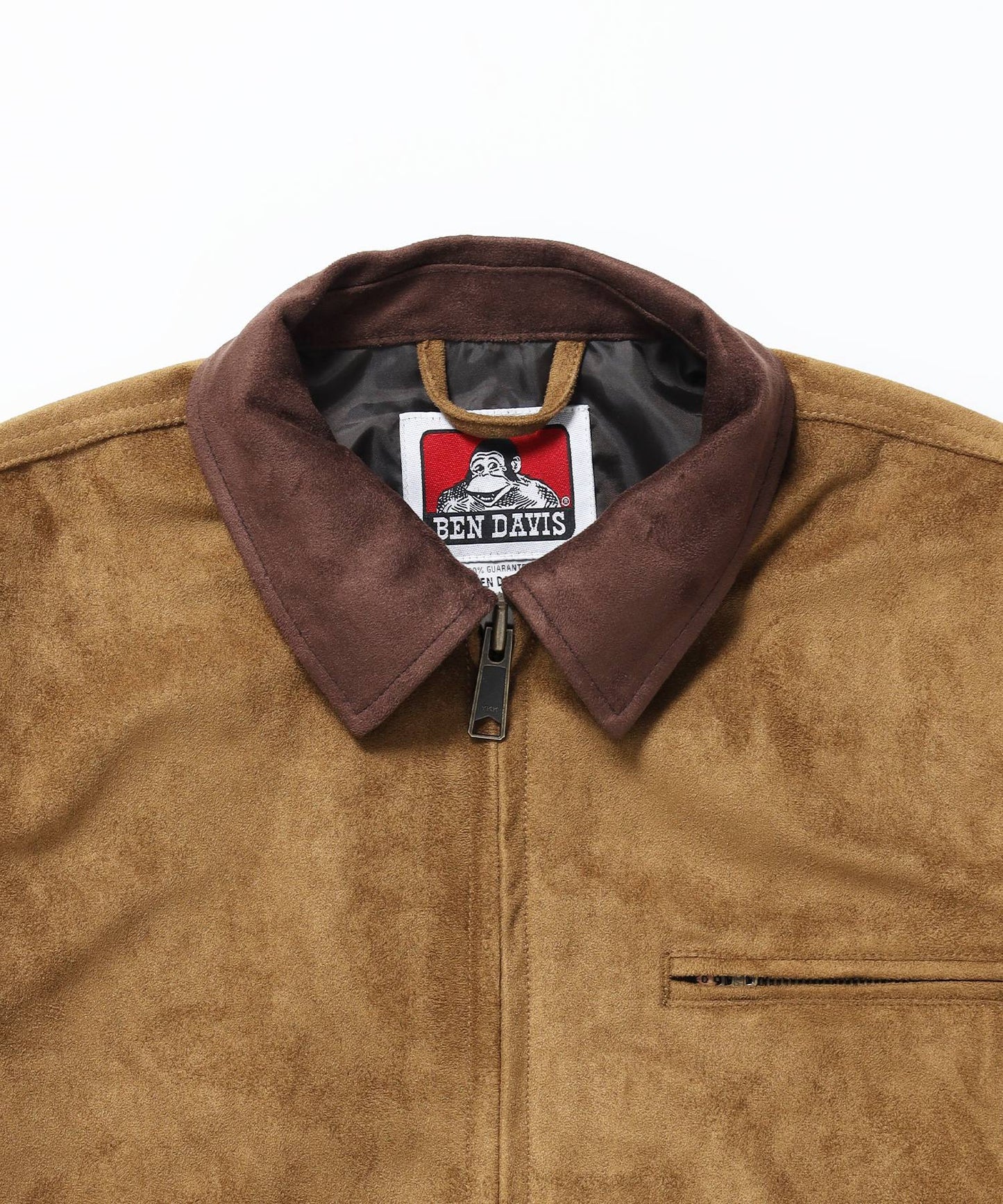 FAUX SUEDE WORK JACKET / ワーク ジャケット ジップ スウェード ポケット ベージュ