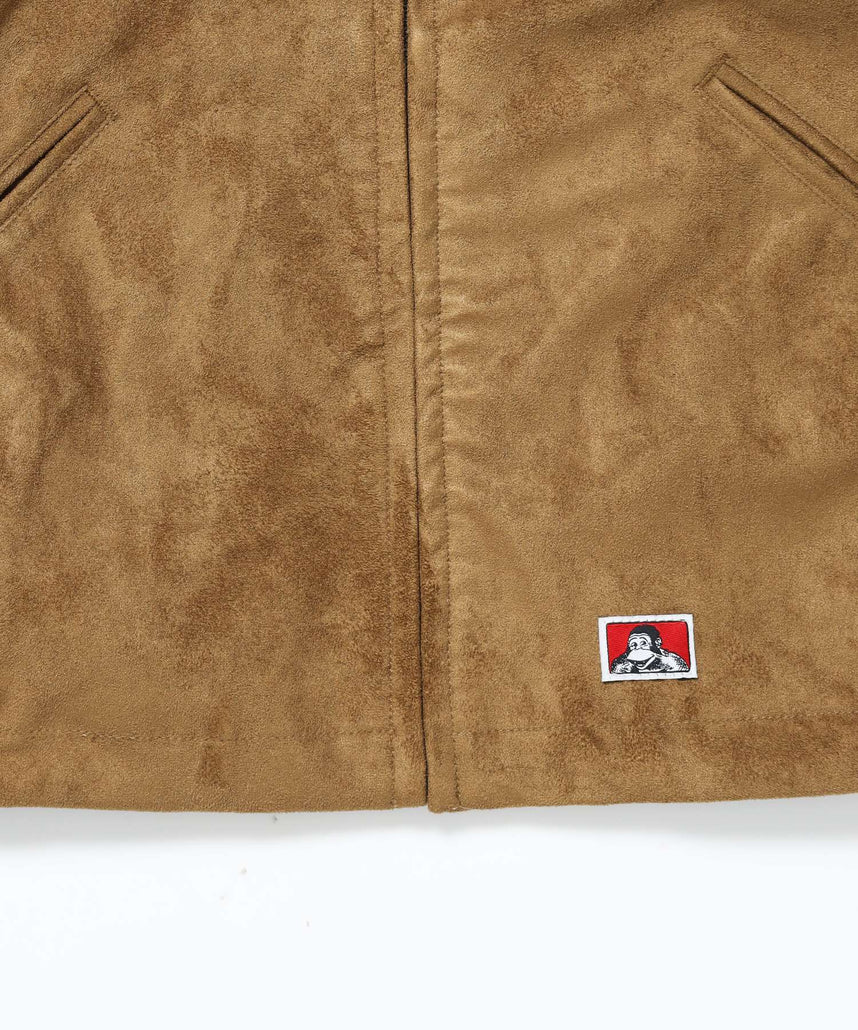 FAUX SUEDE WORK JACKET / ワーク ジャケット ジップ スウェード ポケット ベージュ