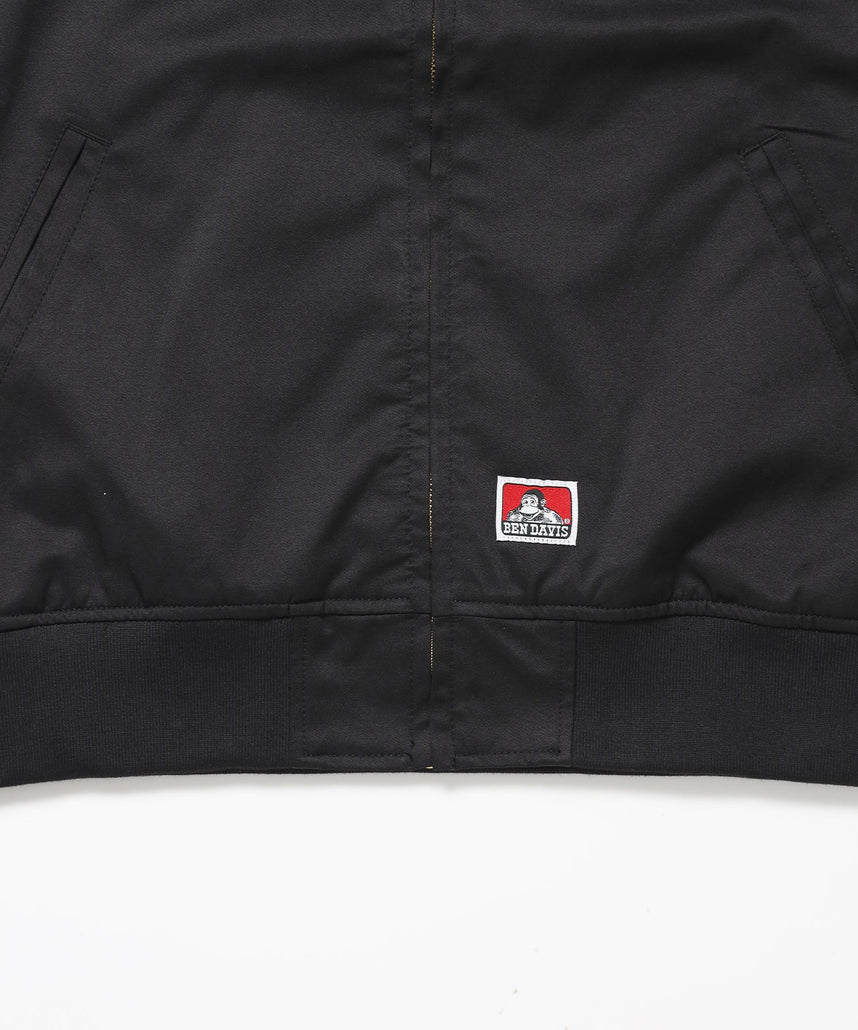 THEATER EMB BM JACKET / ワーク ジャケット ジップ 刺繍 ポケット ワンポイント ブラック