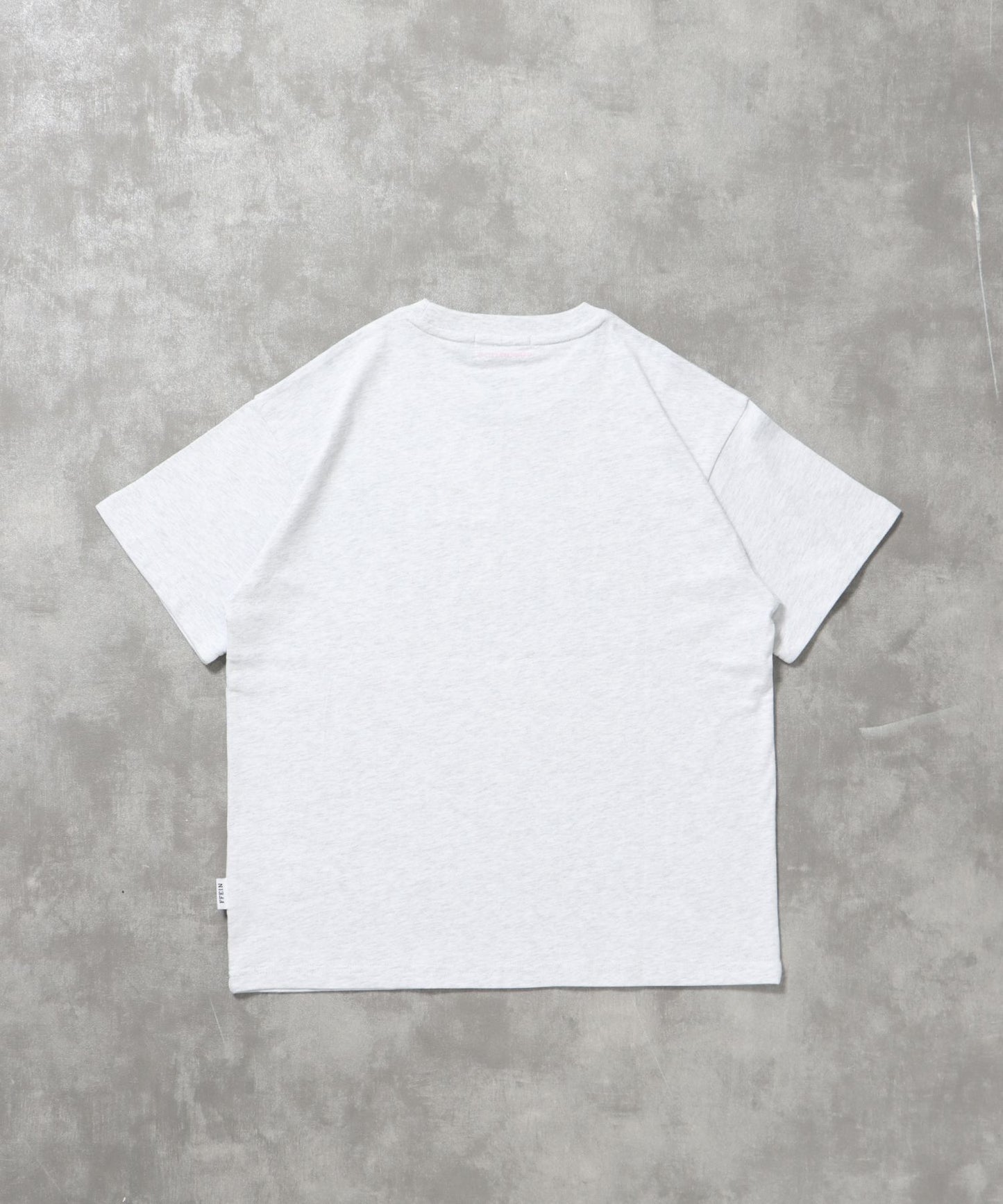 センタープリントロゴショート丈Tシャツ / Tシャツ クルーネック 半袖 プリント アッシュグレー