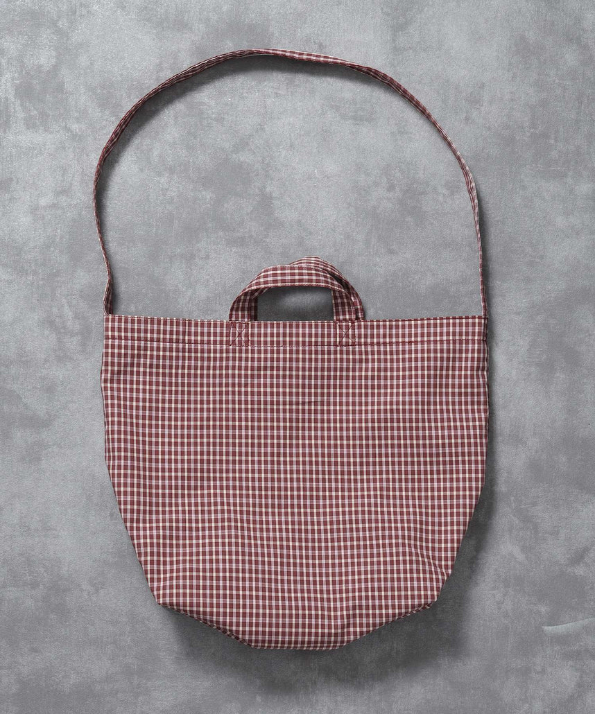 2WAYチェックトートバッグ / ユニセックス バック 2WAY 雑貨 刺繍 チェック ポケット レッド