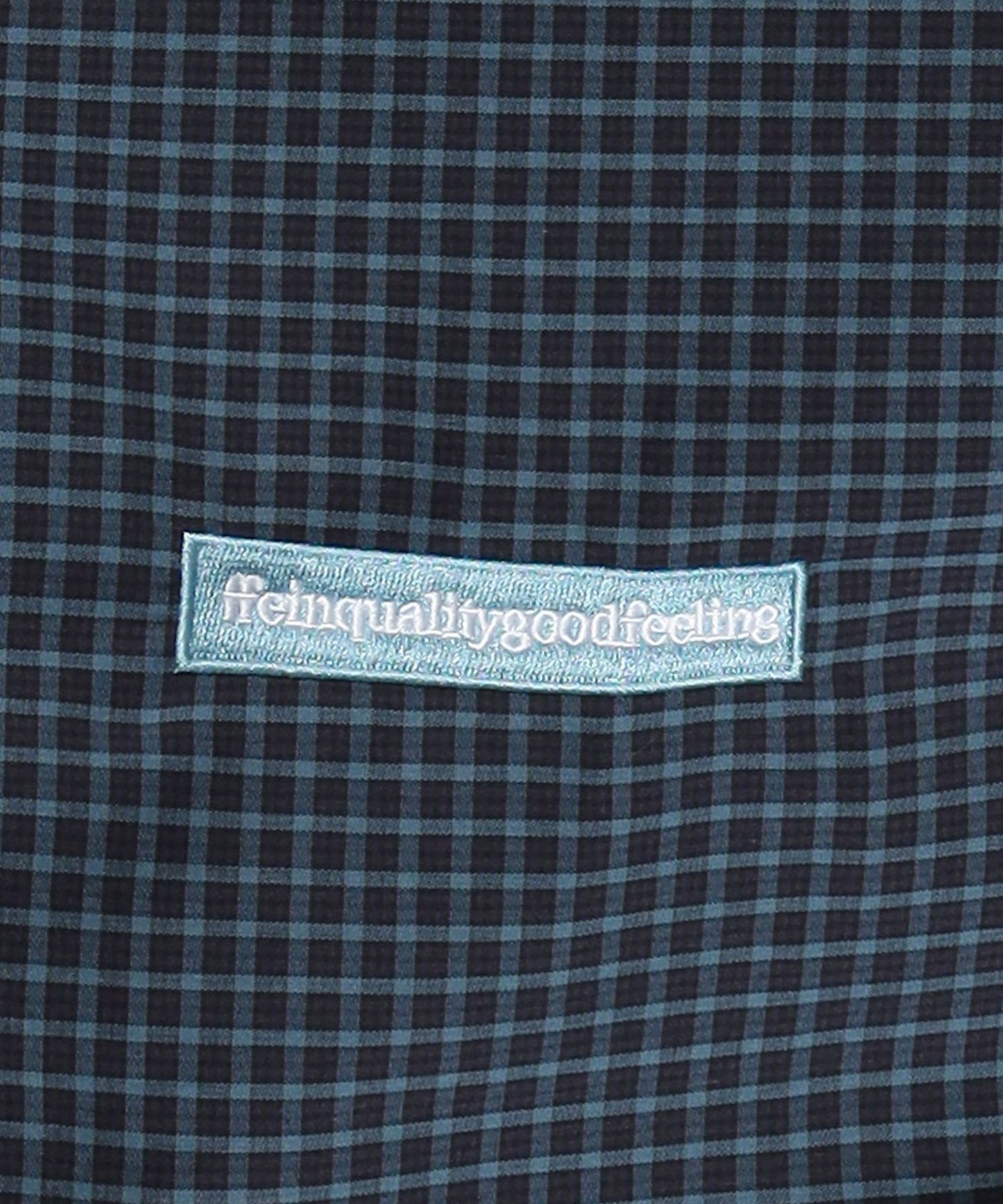 2WAYチェックトートバッグ / ユニセックス バック 2WAY 雑貨 刺繍 チェック ポケット ネイビー