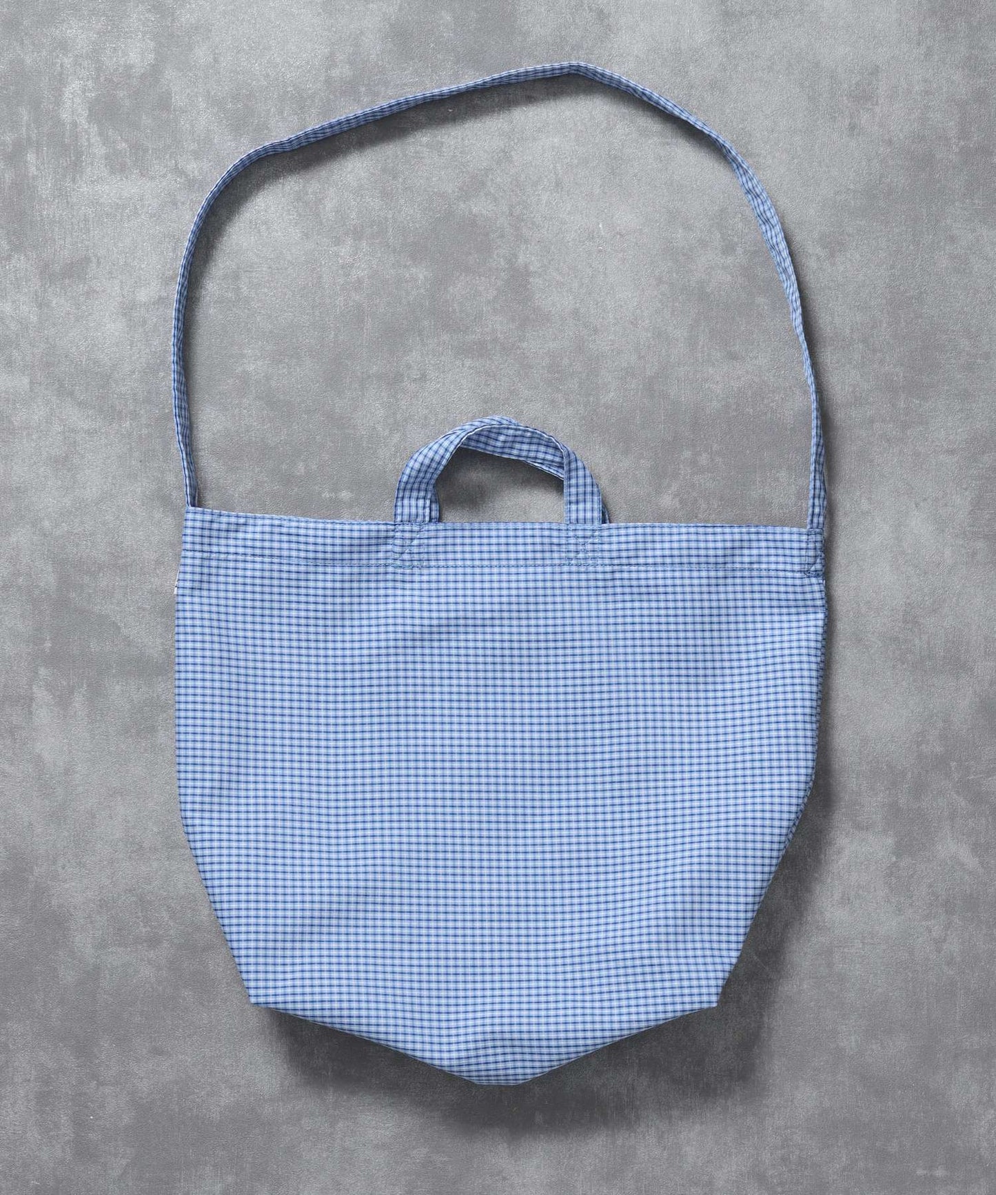 2WAYチェックトートバッグ / ユニセックス バック 2WAY 雑貨 刺繍 チェック ポケット ブルー