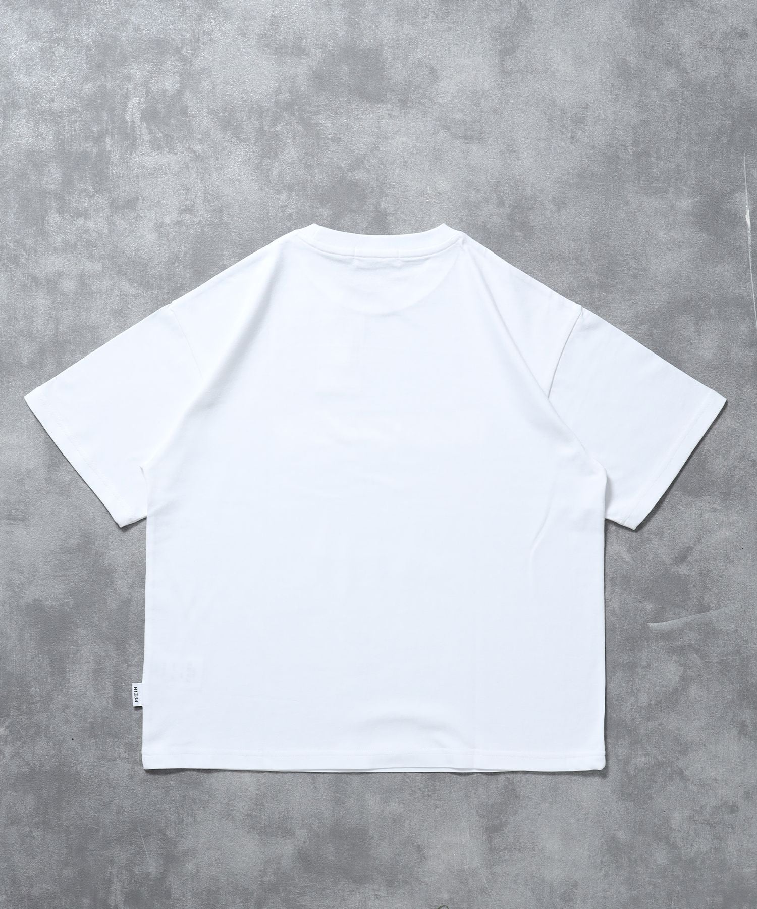 FFEIN(フェイン)】立体チェックプリントロゴショート丈Tシャツ/ クルー
