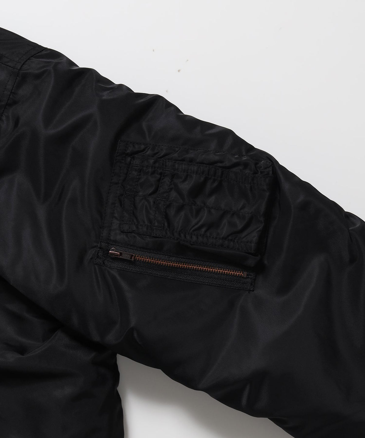 SOUVENIR EMB FLIGHT JACKET / スーベニアジャケット フライトジャケット 刺繍 ワッペン 着脱ボア衿 アウター ユニセックス ブラック