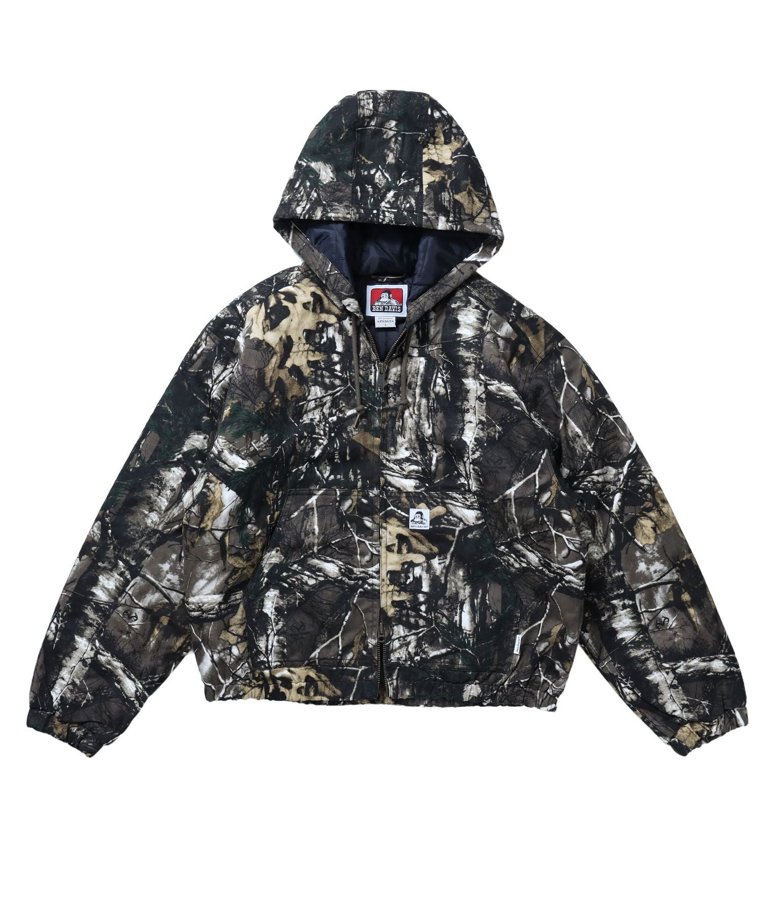 【BEN DAVIS（ベンデイビス）】ZIP FRONT TRUCKER JACKET / トラッカージャケット コーデュロイ衿 ショート丈 中綿キルティング アウター ユニセックス 柄80