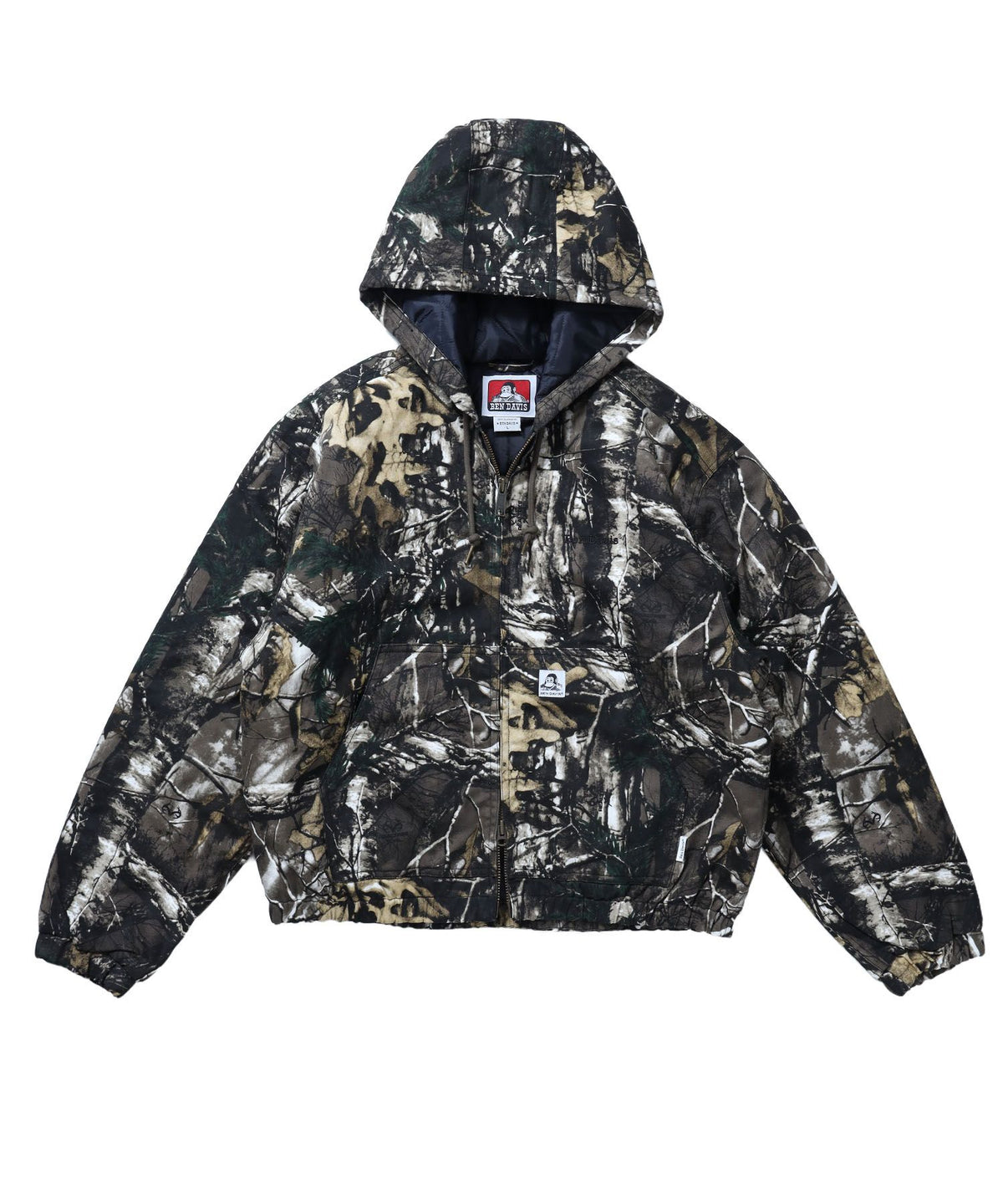 【BEN DAVIS（ベンデイビス）】ZIP FRONT TRUCKER JACKET / トラッカージャケット コーデュロイ衿 ショート丈 中綿キルティング アウター ユニセックス 柄80